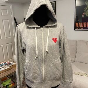 Comme de Garçons PLAY Appliqué Zip Hoodie Sz L